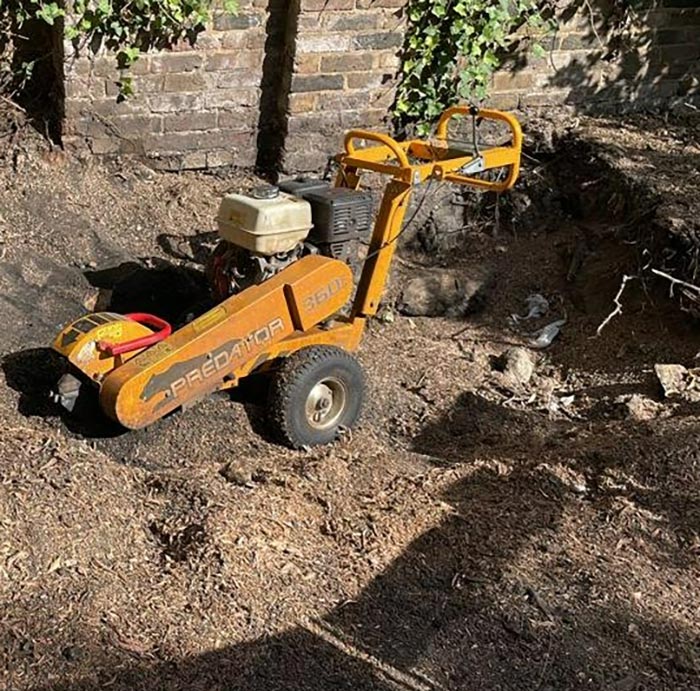 Stump grinding predator machine