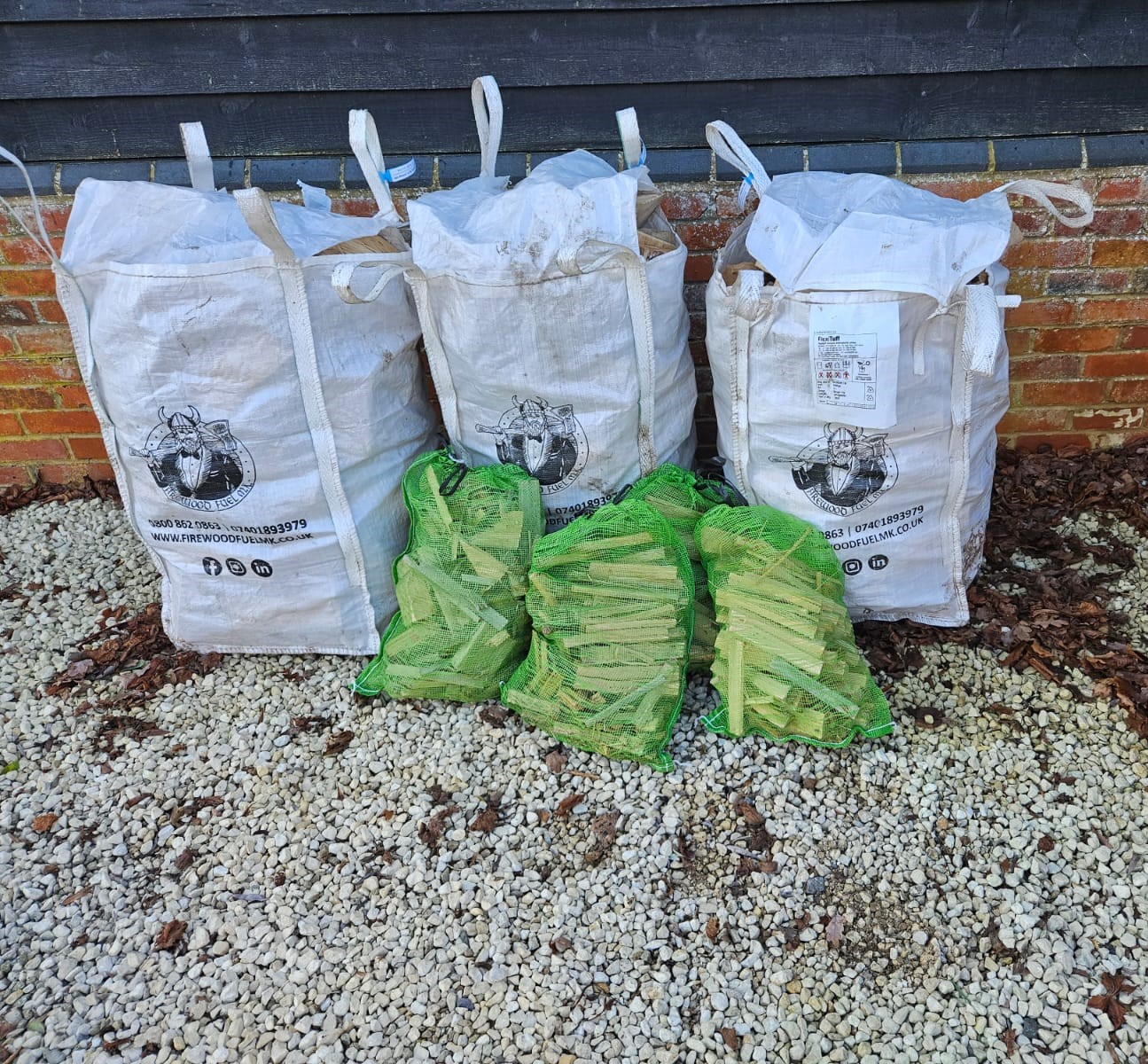 Barrow bags and kindling
